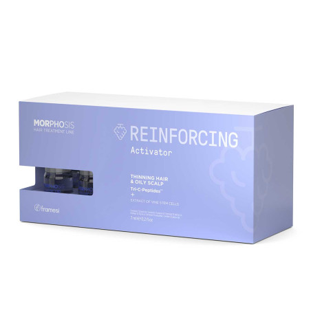 Активатор проти випадіння волосся Framesi Morphosis Reinforcing Activator 12×7ml — активація мікроциркуляції, зміцнення