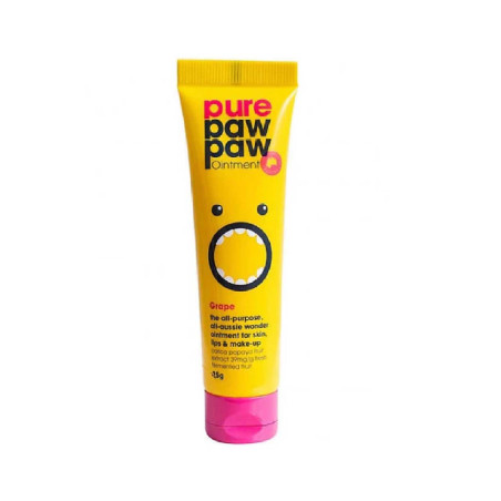 Універсальний відновлюючий бальзам для губ Pure Paw Paw Ointment Grape 25 g — нанесення на губи та сухі ділянки шкіри,