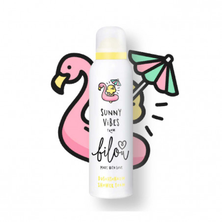 Пінка для душу Bilou Sunny Vibes Shower Foam 200 ml — м'яка текстура, розподіл по вологій шкірі, ретельне змивання, бархатиста