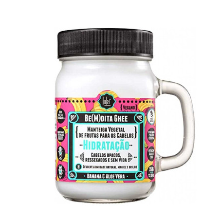 Глибокозволожувальна маска для волосся LOLA BeMdita Ghee Hidratacao Banana e Aloe Vera 350g — інтенсивне зволоження, м'якість,