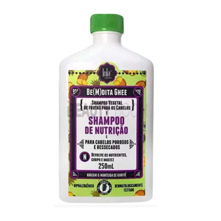 Живильний шампунь LOLA BeMdita Ghee Nutricao Abacaxi Manteiga de Bacuri 250ml — розгладження пористого та сухого волосся,