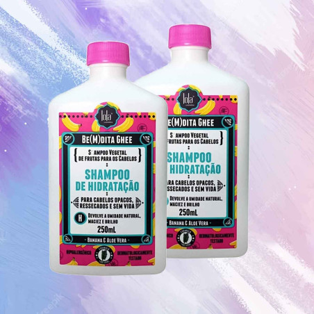 Веганський глибоко зволожувальний шампунь Lola Be(M)Dita Ghee Hidratacao Banana E Aloe Vera 250ml — глибоке зволоження,