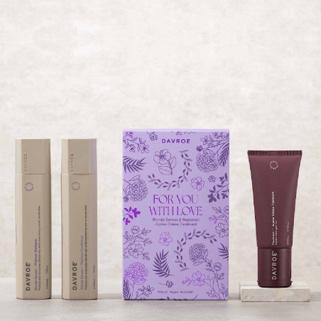 Лімітований набір Davroe Blonde Senses Replenish 3 шт — тонуючий шампунь для усунення жовтизни, пігменти для холодного тону —