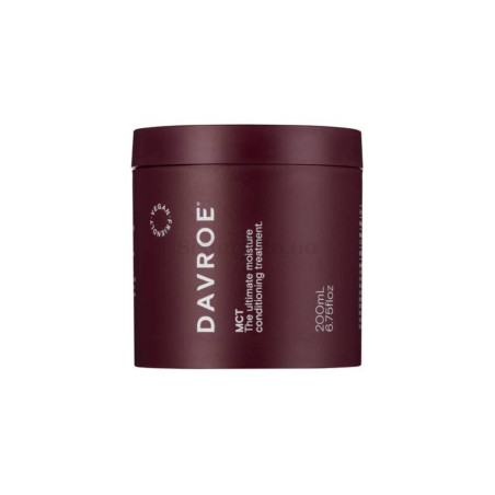Маска Davroe MCT Moisture Conditioning 200ml — для інтенсивного зволоження волосся, з оліями камелії, манго, ши, біла упаковка