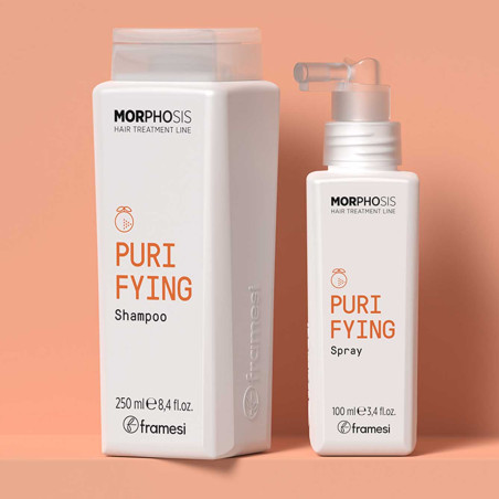 Спрей проти лупи Framesi Morphosis Purifying Spray 100ml — очищення волосся та шкіри голови, усунення подразнень — вигляд товару