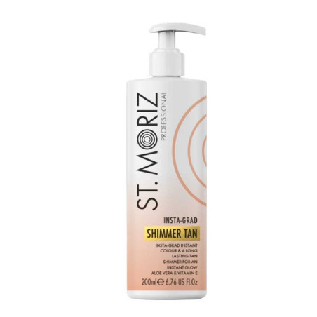 Засіб для легкої засмаги з ефектом шимеру St.Moriz Professional Insta-Grad Shimmer Tan 200ml — кремова текстура, негайний