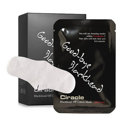 Маска для очищення шкіри обличчя CIRACLE Blackhead Off Cotton Mask — видалення чорних цяток, комплекс рослинних екстрактів —