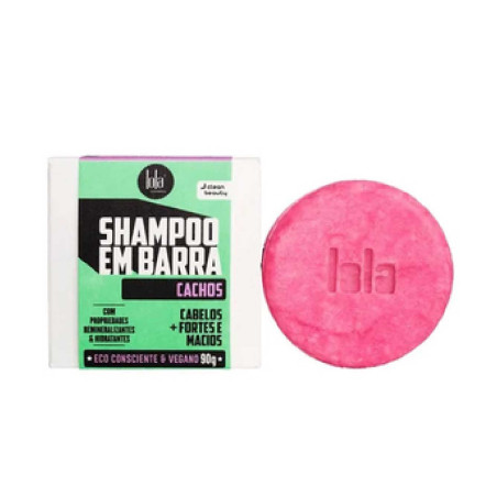 Сухий шампунь для кучерявого волосся Lola Cosmetics Shampoo Em Barra Cachos 90g — з кокосовою олією, аквасаліном, Sodium PCA —