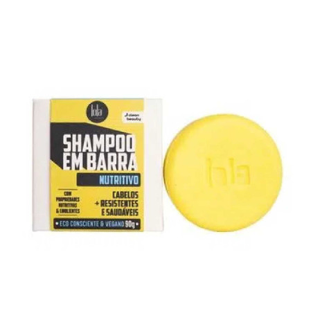 Сухий живильний шампунь Lola Cosmetics Shampoo Em Barra Nutritivo 90g — з рослинним геміскваланом, олією мигдалю, білковим