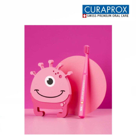 Дитяча зубна щітка Curaprox Kids Ultra Soft 4-12 років — товщина щетинки 0,09 мм, ретельне чищення, яскраві кольори — вигляд