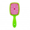 Щітка для волосся JANEKE SUPERBRUSH SMALL салатова з малиною — делікатний масаж голови, легке розплутування, не електризує, для