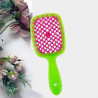 Щітка для волосся JANEKE SUPERBRUSH SMALL салатова з малиною — делікатний масаж голови, легке розплутування, не електризує, для