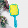Щітка для волосся JANEKE SUPERBRUSH SMALL голуба з жовтим — делікатний масаж голови, легке розплутування, не електризує, для