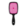 Щітка для волосся JANEKE SUPERBRUSH чорна з рожевим — делікатний масаж шкіри голови, легке розплутування вузликів, не