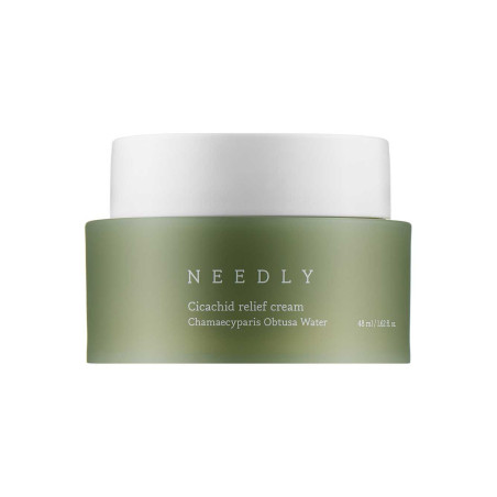 Заспокійливий та зволожувальний крем Needly Cicachid relief cream 48ml — для чутливої шкіри, з гідролатом японського кипарису