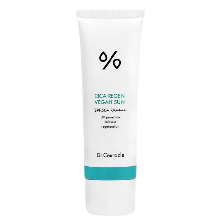 Dr.Ceuracle Cica Regen Vegan Sun 50ml — космецевтичний сонцезахисний крем для чутливої шкіри обличчя, з комплексом центели,