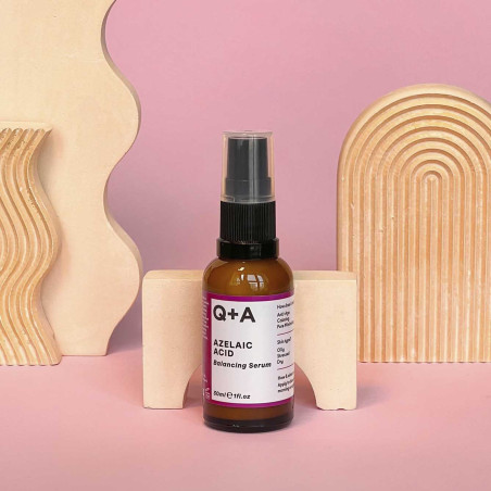 Сироватка для обличчя Q+A Azelaic Acid 30ml — з азелаїновою кислотою, алое вера та цинком, освітлює тон та пігментні плями —