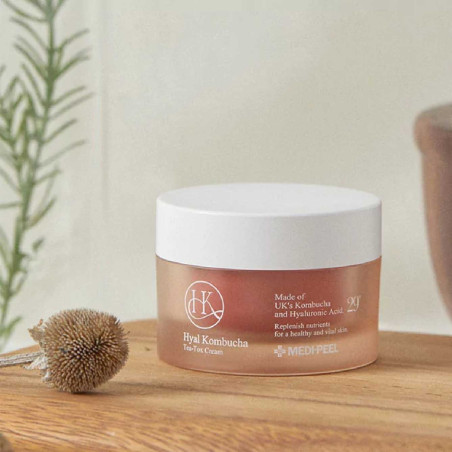 Зволожувальний ампульний крем Medi-Peel Hyal Kombucha Tea-Tox Cream 50ml — комбуча, гіалуронова кислота, чайна суміш,