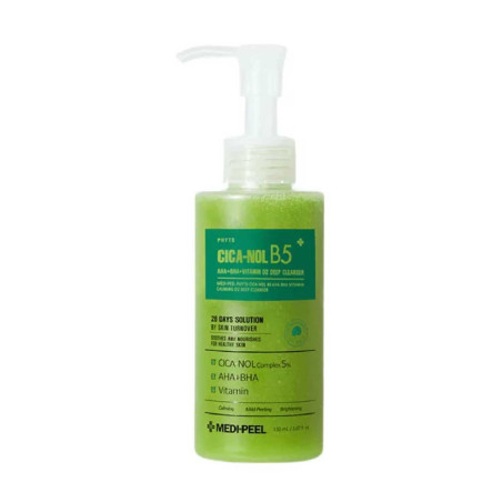 Киснева пінка для вмивання Medi-Peel Phyto CICA-Nol B5 AHA BHA Vitamin Calming O2 Deep Cleanser 150ml — екст. центели, кислоти,