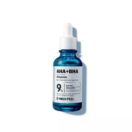 Освітлювальна пілінг-ампула Medi-Peel AHA BHA Alpha Arbutin Ampoule 30ml — альфа-арбутин, вітамін С, кислоти, пігментні плями —