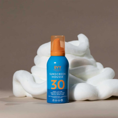 EVY Technology Sunscreen Mousse SPF50 100ml — блокує 98% UVB-променів, захищає від УФ, запобігає передчасному старінню, зміцнює