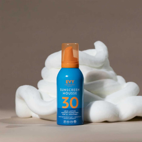 EVY Technology Sunscreen Mousse SPF30 100ml — захищає від УФ-випромінювання, нейтралізує вільні радикали, запобігає старінню,
