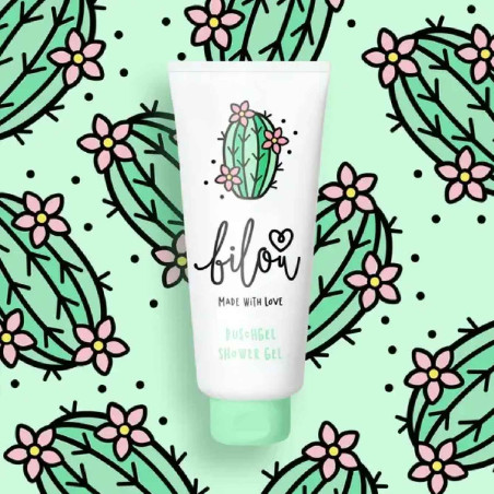 Bilou Bloomy Cactus Shower Gel 200ml — квітково-фруктовий аромат, живить та пом'якшує шкіру, мигдальна олія, пантенол — текстура