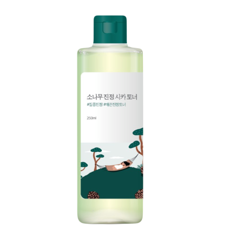 Заспокійливий тонер Round Lab Pine Calming Cica Toner 250ml — екстракт голок сосни, екстракт центелли, гіалуронова кислота —