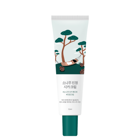 Заспокійливий крем Round Lab Pine Calming Cica Cream 50ml — екстракт голок сосни, екстракт центелли, гіалуронова кислота —