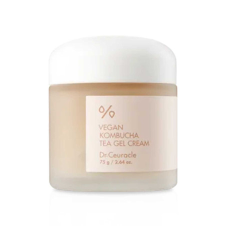 Зволожуючий крем-гель Dr.Ceuracle Vegan Kombucha Tea Gel Cream 75g — екст. комбучі, лимонника, ніацинамід, гідролат зел. чаю —
