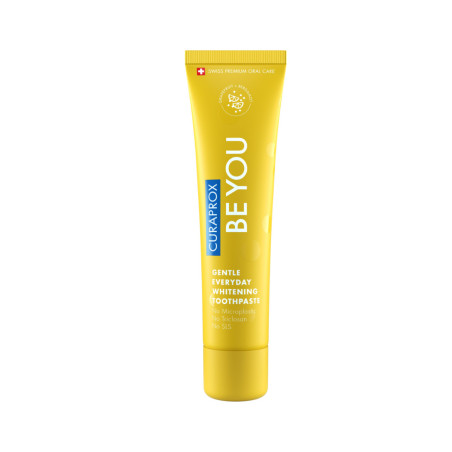 Відбілююча зубна паста Curaprox Be You Grapefruit 60ml — зі смаком грейпфрута, фтором, ферментами, освіжаюча — упаковка