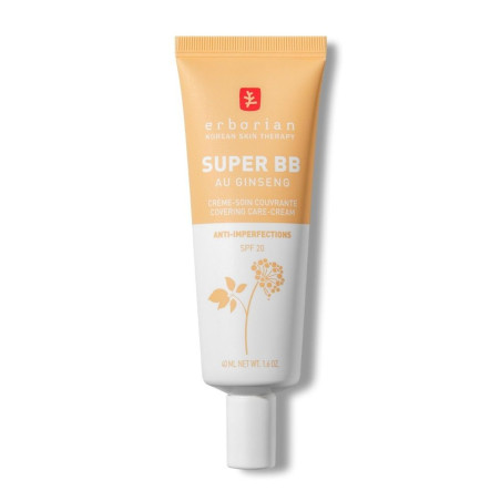 Erborian Super BB Cream NUDE SPF20 40ml — корекція проблемної шкіри, ніацинамід, бежевий відтінок — упаковка