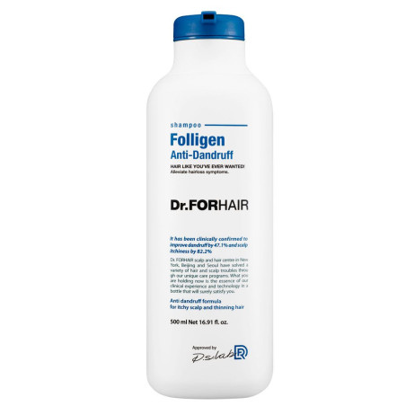 Dr FORHAIR Folligen Anti-Dandruff Shampoo 300ml — трихологічний шампунь від лупи, біотин, комплекси TECABIOME, Herb-Coo —