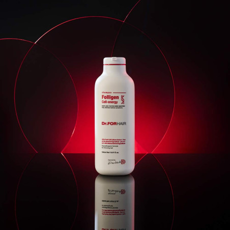 Dr FORHAIR Folligen Cell-Energy Shampoo 500ml — шампунь для зрілого волосся, 17 амінокислот, 9 пептидів, зміцнення — вигляд