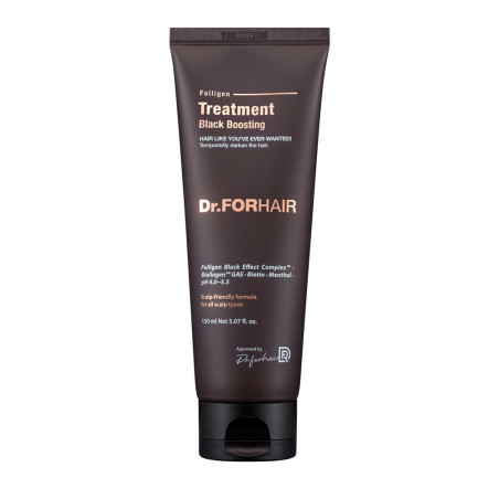 Dr FORHAIR Folligen Black Treatment 150ml — кондиціонер для сивого волосся, антиоксидантний комплекс, відновлення кольору —