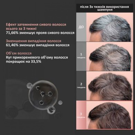 Dr FORHAIR Folligen Black Shampoo 500ml — шампунь для сивого волосся, поліфенольний комплекс, біотин, відновлення кольору —