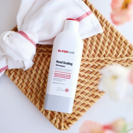 Dr FORHAIR Head Scaling Shampoo 400ml — трихологічний шампунь, морська сіль, глибоке очищення шкіри голови — вигляд товару