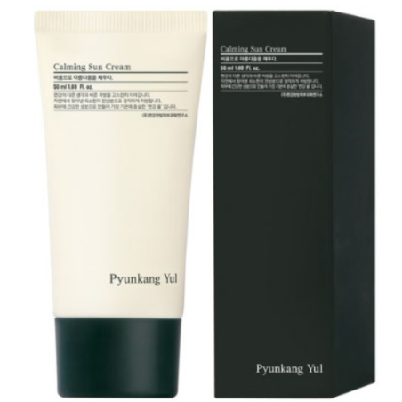 Заспокійливий сонцезахисний крем Pyunkang Yul Calming Sun SPF50+ PA++++ 50ml — з центелою, керамідами, для чутливої шкіри —