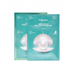 3-х ступеневий догляд: есенція, тканинна маска, крем JM SOLUTION Marine Luminous Pearl Deep Moisture Mask 27ml