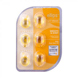 Вітаміни-олія для волосся Ellips Розкішне сяйво з олією Алое Вера Smooth shiny with aloe vera oil 6 шт