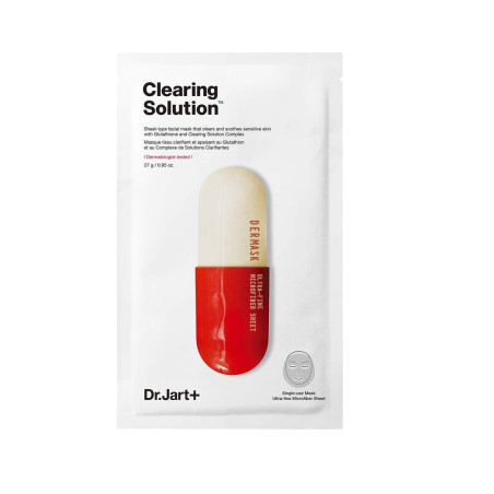 Dr Jart+ Dermask Micro Jet Clearing Solution 27g — тканинна маска для жирної та комбінованої шкіри, очищення пір, саліцилова