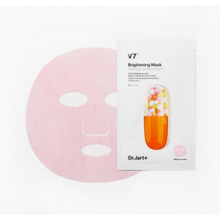 Тканинна маска Dr Jart+ V7 Brightening Mask 30g — для зрілої шкіри, ніацинамід та вітамін С, зволоження та живлення,
