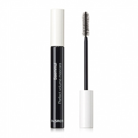 Туш для вій The Saem Perfect Volume Mascara 8g — мигдальна олія, екстракти троянди та ромашки, зволоження та зміцнення, чорна,
