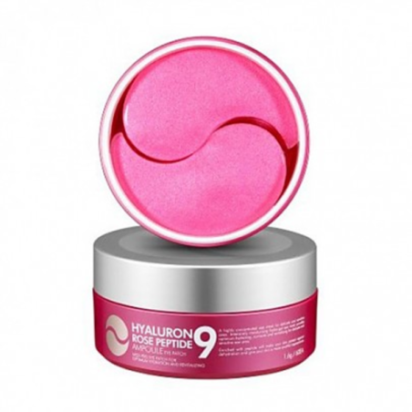 Гідрогелеві патчі Medi-Peel Hyaluron Rose Peptide 9 Ampoule Eye Patch 60 шт — екстракт троянди та пептиди, зволоження,