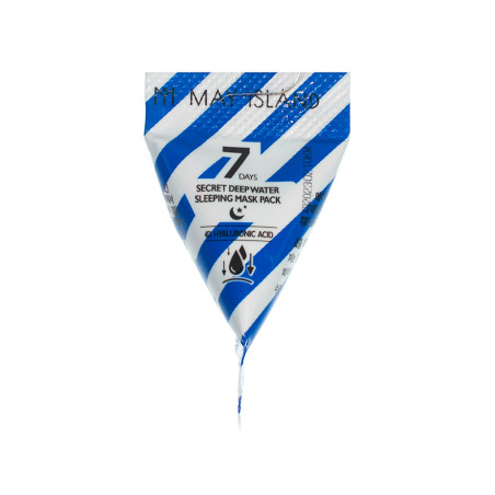 МІНІФОРМАТ May Island 7 Days SECRET DEEP WATER SLEEPING MASK 5g — гіалуронова кислота, інтенсивне зволоження, для сухої шкіри,