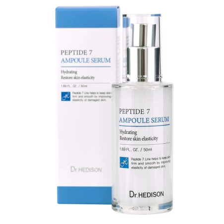 Dr. Hedison Peptide 7 Ampoule Serum 50 ml — антивікова сироватка з пептидним комплексом, освітлення шкіри, зменшення зморшок,