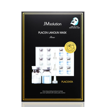 JM Solution Placen Lanolin Mask Pure 35 ml — живильна маска з протеїнами плаценти та ланоліном, для сухої та чутливої шкіри,