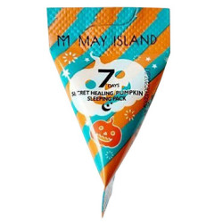 Антиоксидантна нічна маска May Island 7Days Secret Healing Pumpkin з екстрактом гарбуза мініформат — живлення, зволоження,