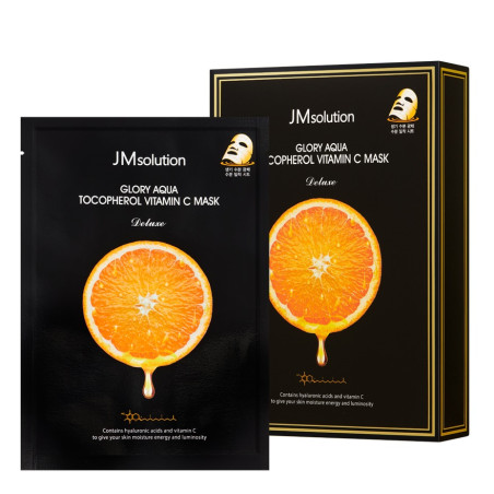 Антиоксидантна та освітлююча маска JMsolution Glory Aqua Tocopherol Vitamin C Mask 30ml — пептидний комплекс, віт С,