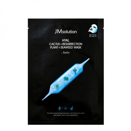 Антиоксидантна заспокійлива маска JMsolution Hyal Cactus Resurrection Plant Seaweed Mask 30 ml — екстракт кактуса, водорості,